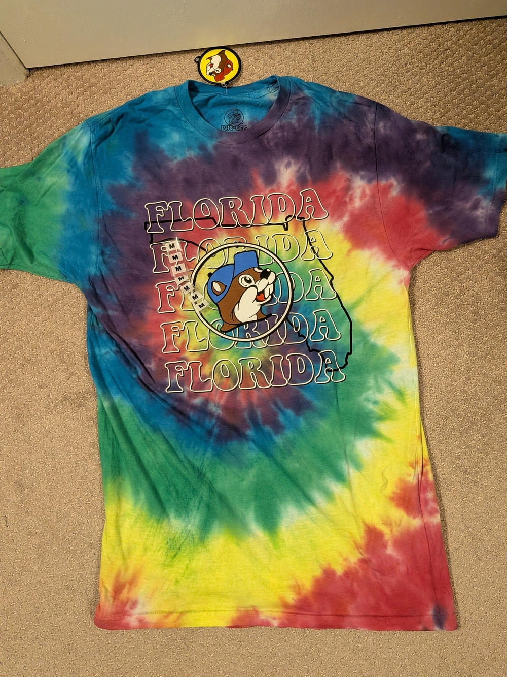 Buc-ee's Tie-Dye 'Florida' Graphic Tee with Beaver Mascot